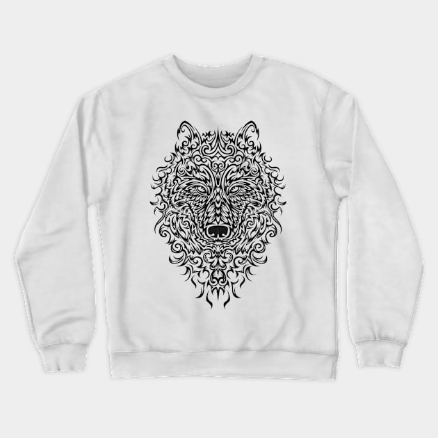 Wolf Crewneck Sweatshirt by zilone